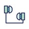 Device headset music logo or icon illustration