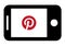 Device Pinterest Icon Design. Audio, graphic.