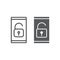 Device unlock line and glyph icon, technology