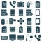 Devices Circular Vector icons Set fully editable