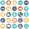 Devices Circular Vector icons Set fully editable