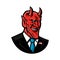 Devil American Businessman Mascot