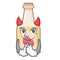 Devil apple cider in the character shape