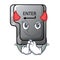 Devil button enter isolated in the cartoon