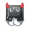 Devil button f5 in the shape cartoon