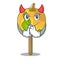 Devil candy apple mascot cartoon