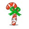 Devil candy cane character shaped a cartoon