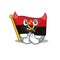 Devil Cartoon character of flag angola Scroll design