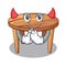 Devil cartoon wooden dining table in kitchen