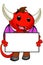 Devil Character - Holding Blank Board