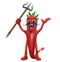 Devil Chili Pepper Raising his arms