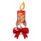Devil christmas candle combined with pita cartoon