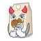 Devil cococnut milk in the mascot shape