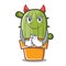 Devil cute cactus character cartoon