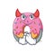 Devil Donut mascot cartoon style