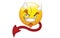 Devil emoji high quality image with white background