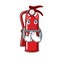 Devil fire extinguisher mascot cartoon