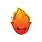 The devil fire flame logo design