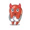 Devil fish slice mascot cartoon