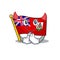 Devil flag bermuda isolated cartoon the mascot