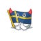 Devil flag sweden with the mascot shape