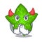 Devil fresh green ivy leaf mascot cartoon