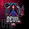 Devil girl esport mascot logo