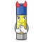 Devil glue stick isolated on the mascot