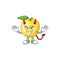 Devil golden apple cartoon character for design