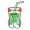 Devil green smoothie mascot cartoon