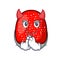 Devil gumdrop mascot cartoon style