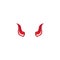 Devil horn  icon logo design illustration template