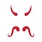 Devil horn Vector icon design