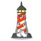 Devil lighthouse on the beach mascot