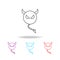 Devil line icon. Elements of angel and demon in multi colored icons. Premium quality graphic design icon. Simple icon for websites