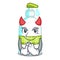 Devil liquid soap isolated with on mascot