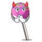 Devil lollipop with sprinkles mascot cartoon