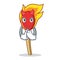 Devil match stick mascot cartoon