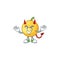 Devil mundu fruit cartoon in character mascot
