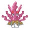 Devil pink seaweed isolated in the cartoon