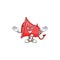 Devil red loudspeaker mascot on white background