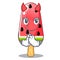 Devil red watermelon ice cream cartoon shaped