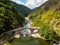 Devil`s Bridge or Dyavolski most in the Rhodope Mountains, Bulgaria. Aerial drone view