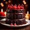 Devil’s Food Cake , traditional popular sweet dessert cake