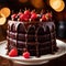 Devil’s Food Cake , traditional popular sweet dessert cake