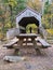 Devil`s Hopyard, Connecticut Covered Bridge and Picnic Table