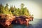 Devil& x27;s Island caves in Apostle Islands in Lake Superior