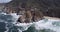 Devil`s Slide Bunker and Trail, Graffiti Hill and Bunker Point in Background. Gray Whale Cove State Beach in Background. Pacific