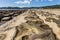 Devil`s Washboard coastline and beach in Aoshima island, Miyazak