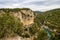 Devil`s Window. Natural viewpoint on the bank of the river Jucar. Villalba de la Sierra, Cuenca, Spain